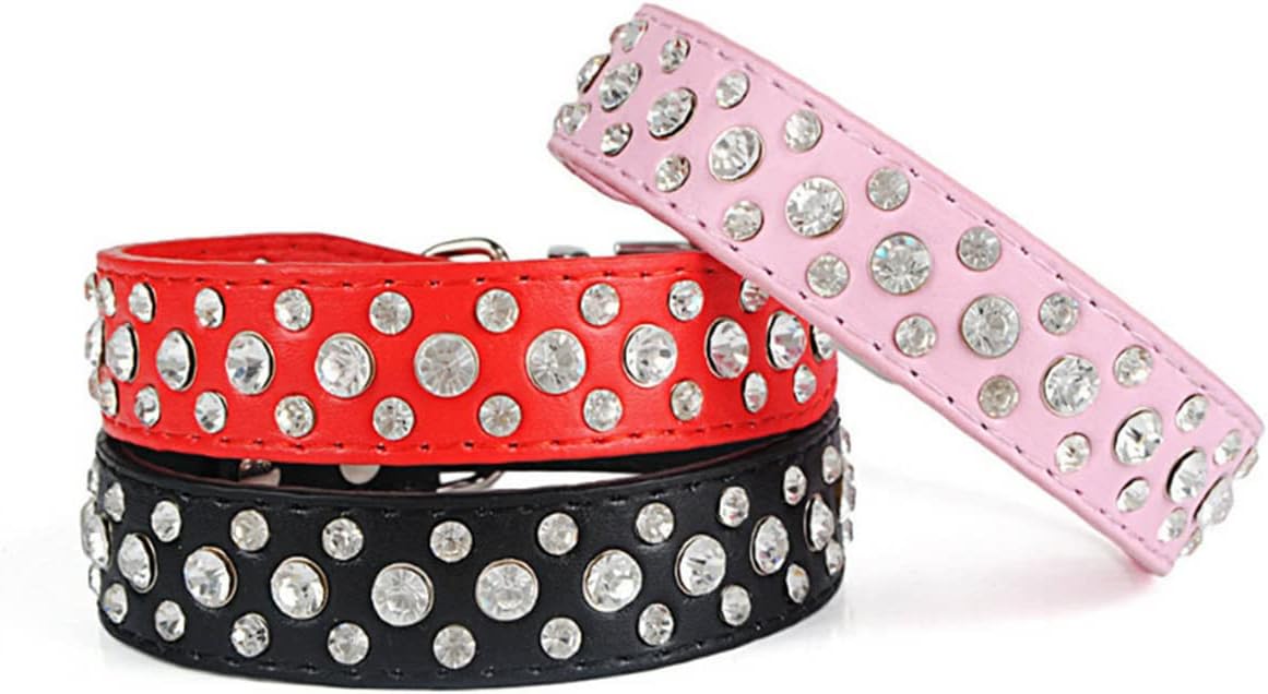 Thumbnail 2 de Rhinestone Dog Collar Black XS