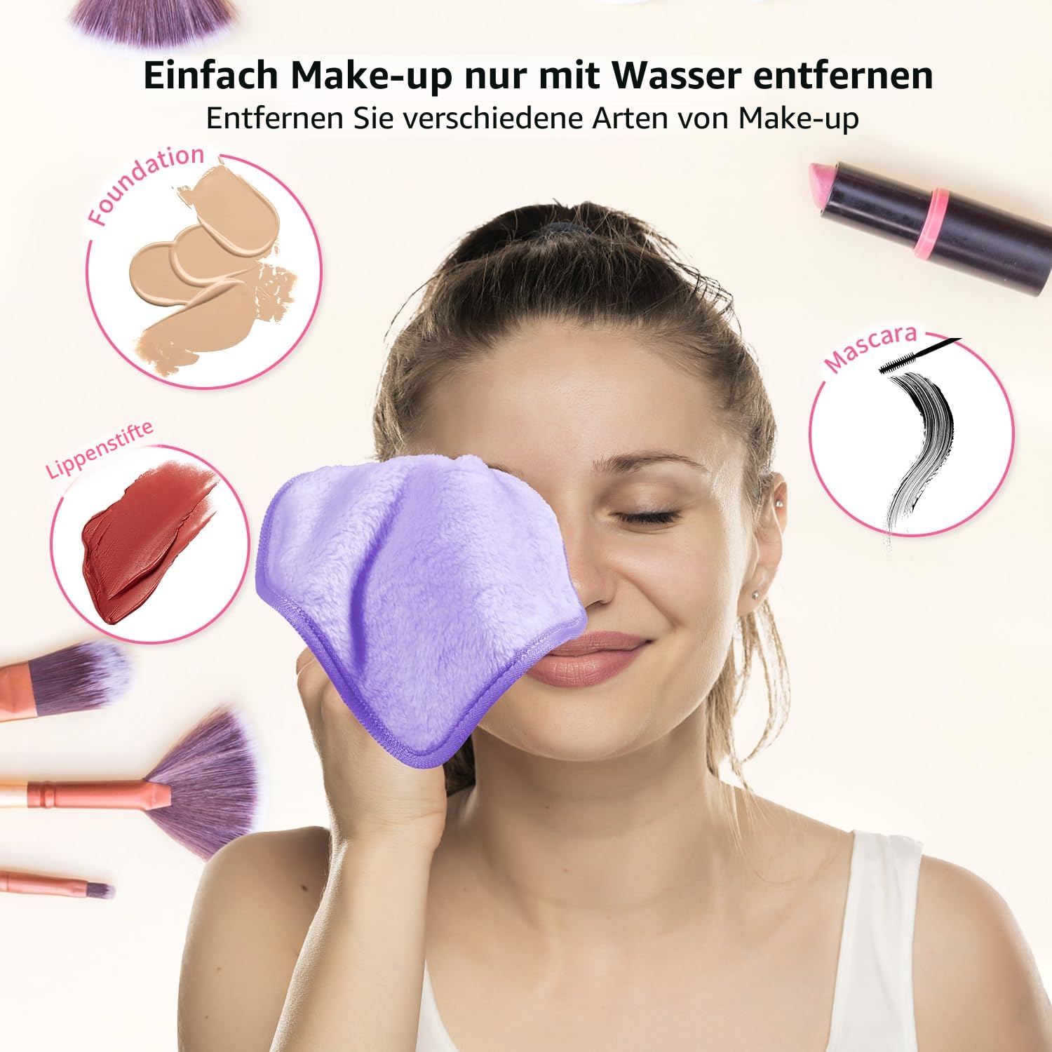 Thumbnail 6 de my novel things 12 Stück Abschminktücher 16,5 x 16,5cm 🧖♀