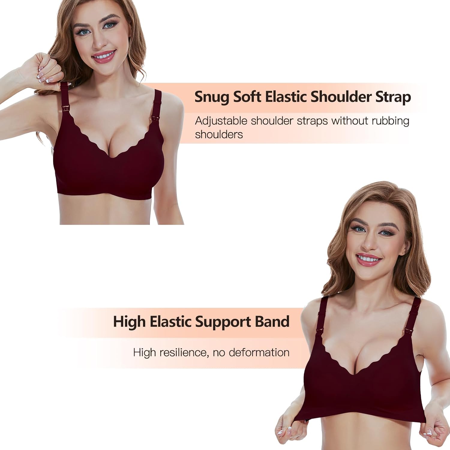 Thumbnail 4 de Dresime Nursing Bra for Breastfeeding – Wireless Ultra Comfort Maternity Bra with 360° Jelly Strip Support