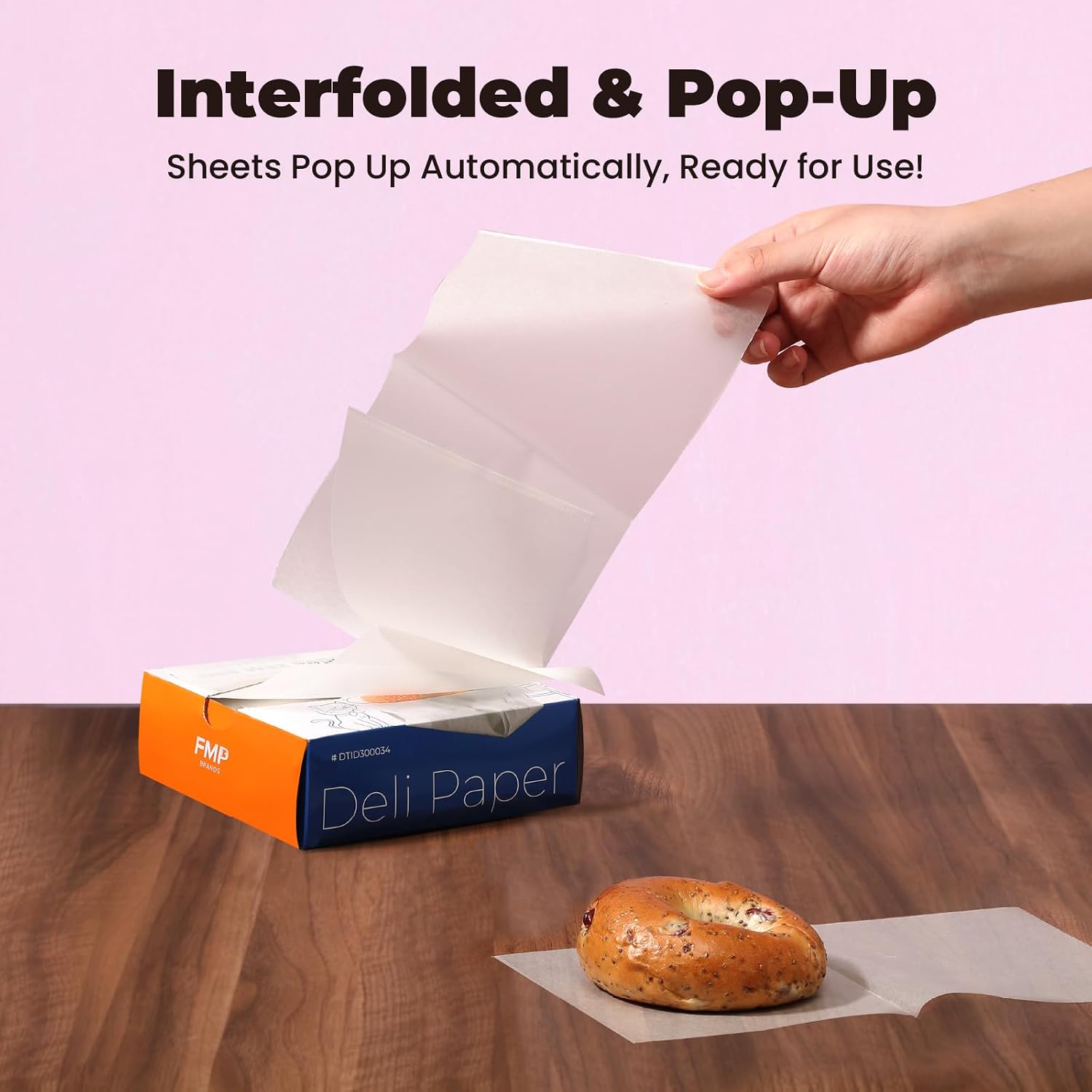 Detalle de Fit Meal Prep 14198857 Wax Paper Sheets, 500-Pack, 6 x 10.75 in, Interfolded