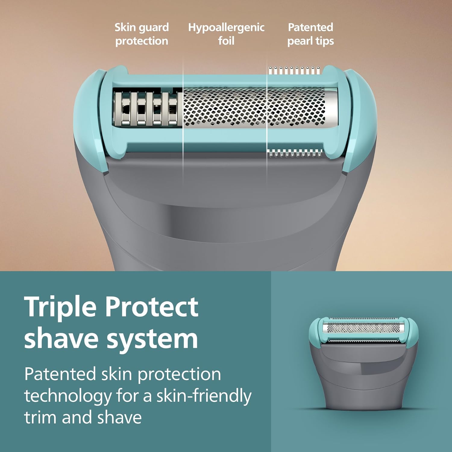 Thumbnail 3 de Philips BodyGroomer 3000 Series BG3480/15 men’s trimmer with Triple Protect shave system