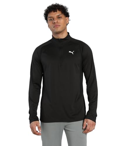 Imagen de PUMA M TAD Tech Fabric Mix 1/4 Zip para hombre – Camisa deportiva en PUMA Black en OfertitasTOP