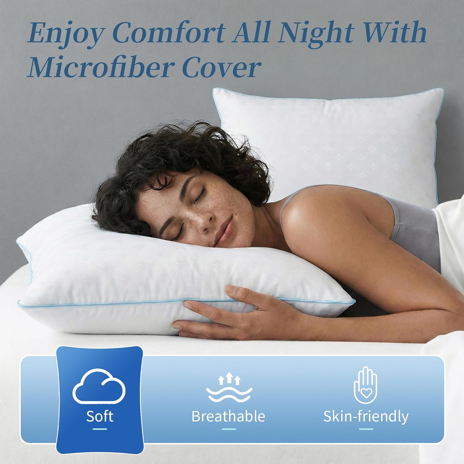 Thumbnail 6 de ezepilw King Size Pillows Set of 2, Down Alternative Hotel-Style Bed Pillows