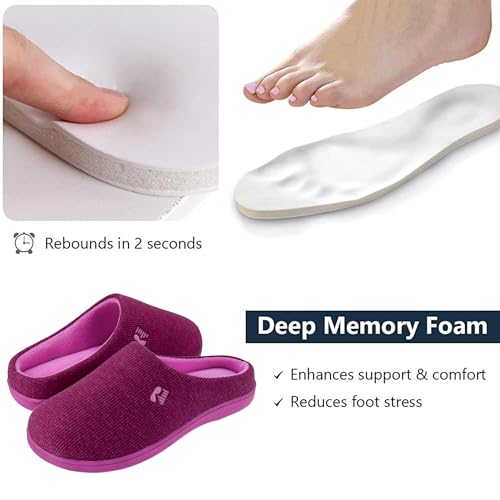 Thumbnail 4 de RockDove Women's Original Two-Tone Memory Foam Slipper (Rose Carmine, 5/6)