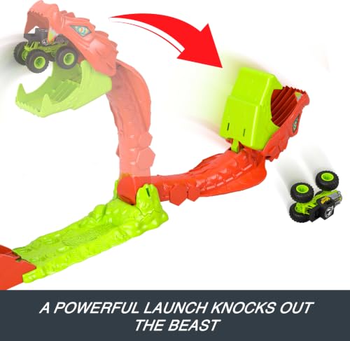 Detalle de Hot Wheels Monster Trucks Snake Slam Takedown & Exclusive Bone Shaker