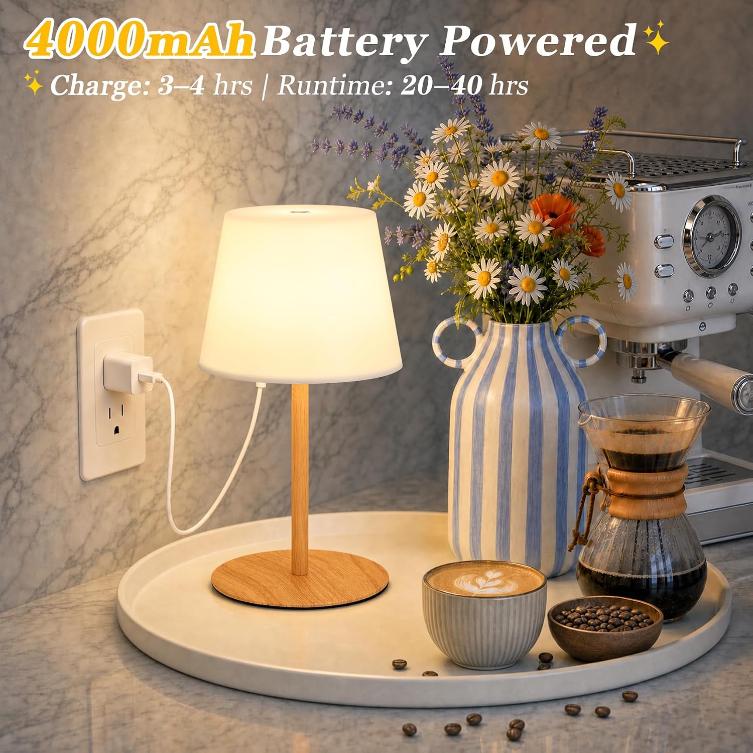 Detalle de Rechargeable Shower Lamp, 4000mAh Battery