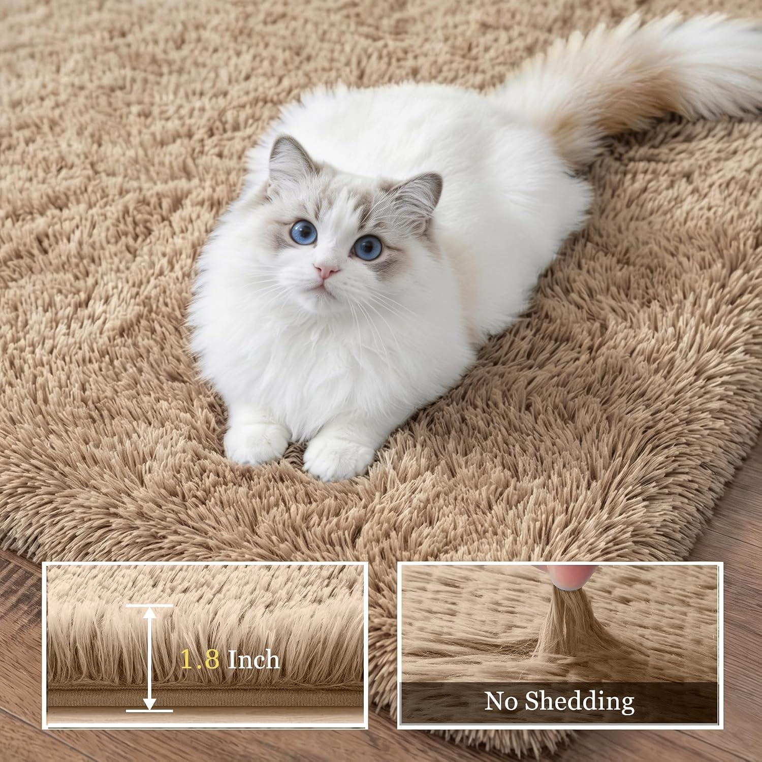 Detalle de 8x10 Ultra Soft Shag Rug for Living Room & Bedroom