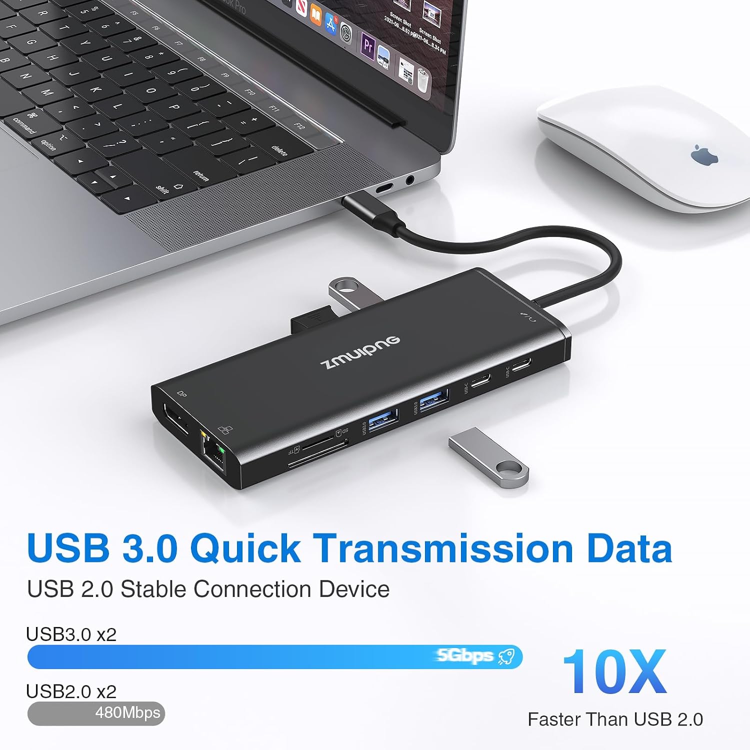 Detalle 1 de ZMUIPNG USB-C Dock 14 in 1 100 W