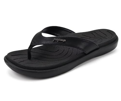 Thumbnail 7 de jiajiale Tongs Femme Mode Orthopédique en Cuir Végan et Semelle Antidérapante