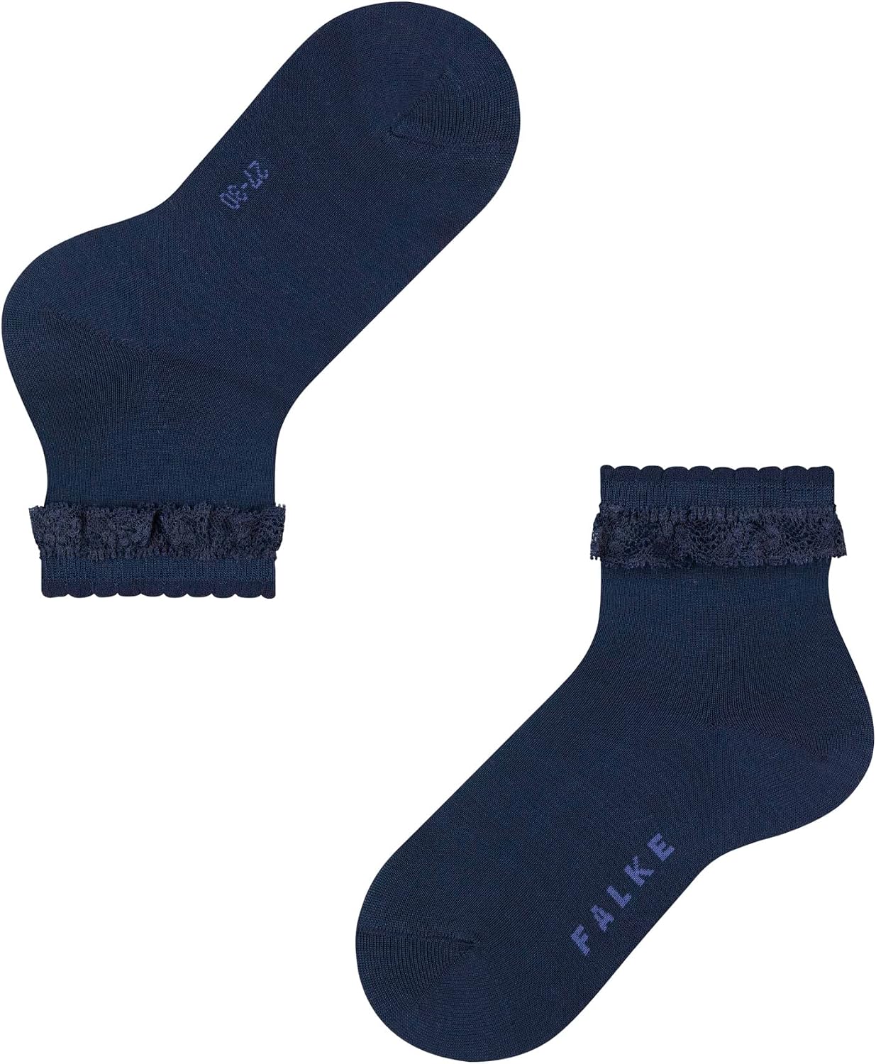 Detalle 1 de FALKE Unisex Kids Romantic Lace Socks (Cotton-rich, Breathable, Frilly Ruffle Cuffs) 1 Pair