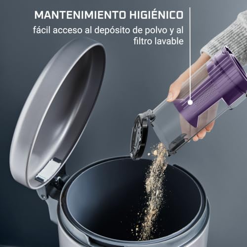 Detalle 2 de Rowenta X-Pert 7.60: Aspiradora escoba sin cable en color lila