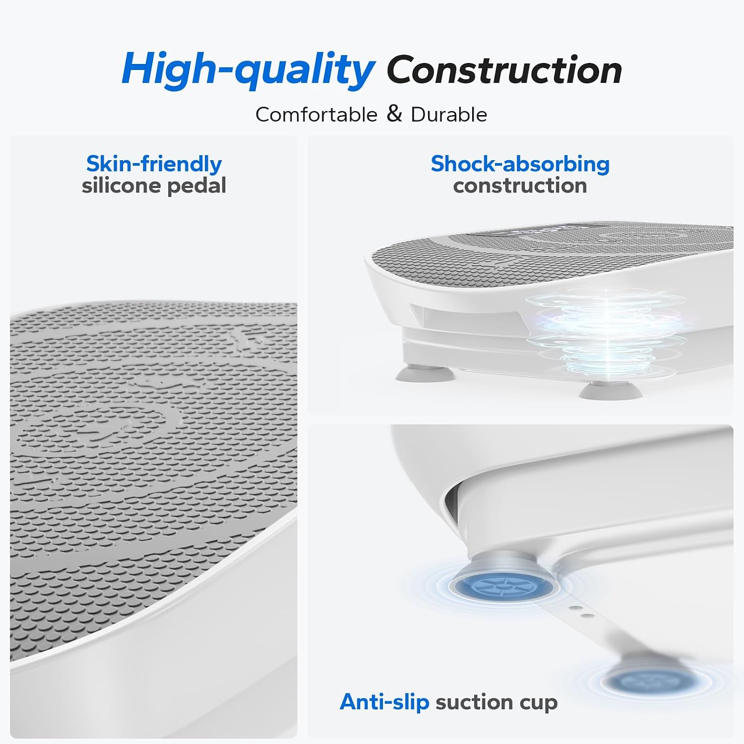 Detalle 2 de MERACH CV30 Pro Curved Vibration Plate, 10 Levels, Bluetooth, 400 lb Capacity