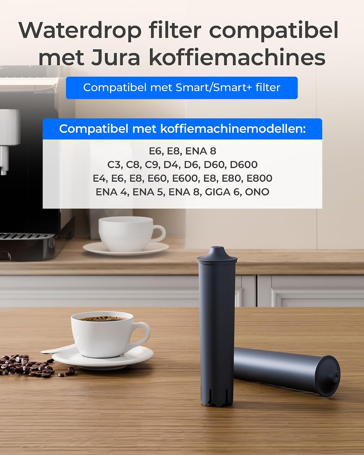 Detalle 2 de Waterdrop WD-03-Smart koffiewaterfilter voor Jura, RFID en 3-pack