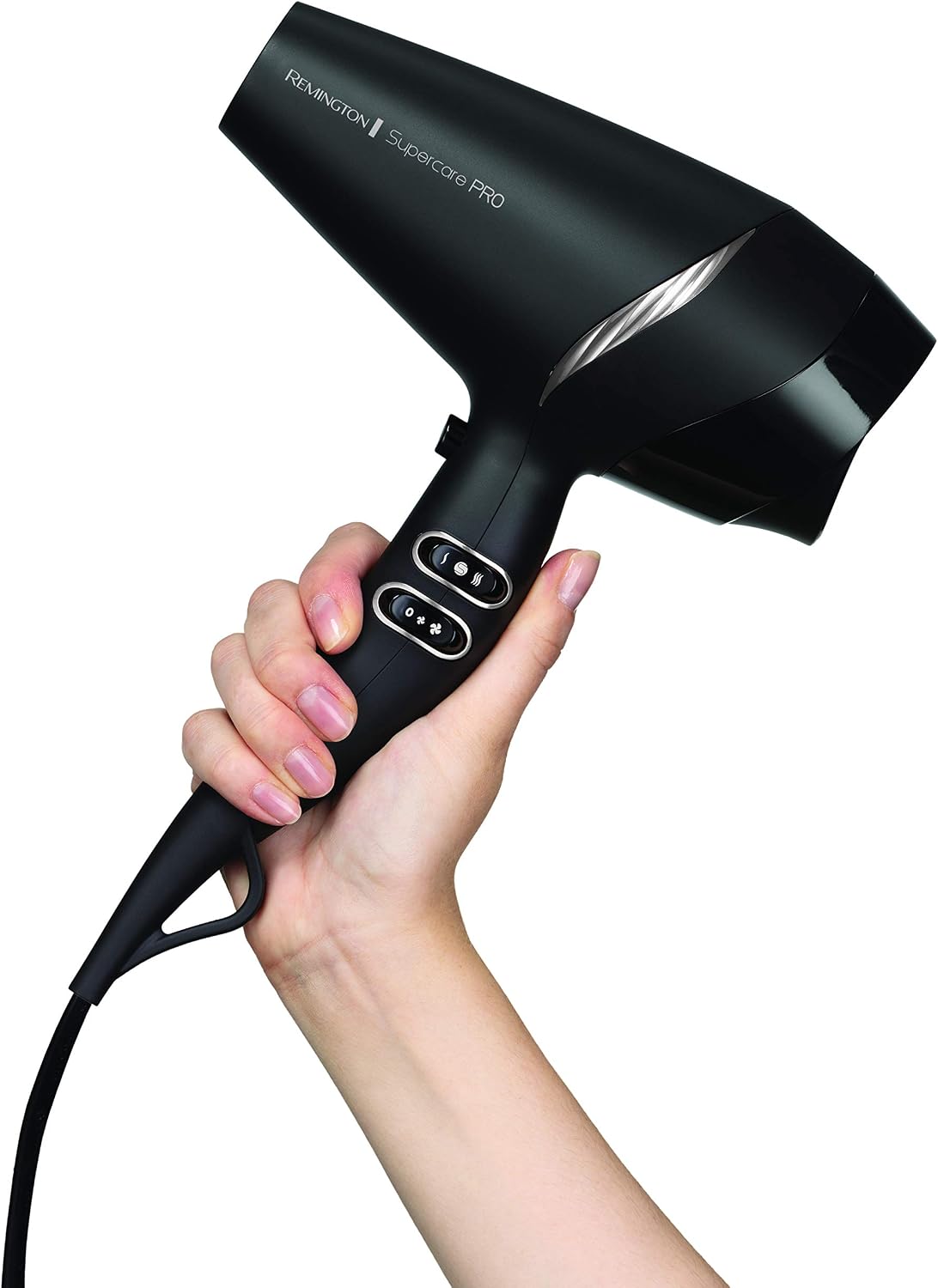Detalle de Remington Asciugacapelli Professionale 2200W AC7250: potenza controllata e tecnologia SupercarePro