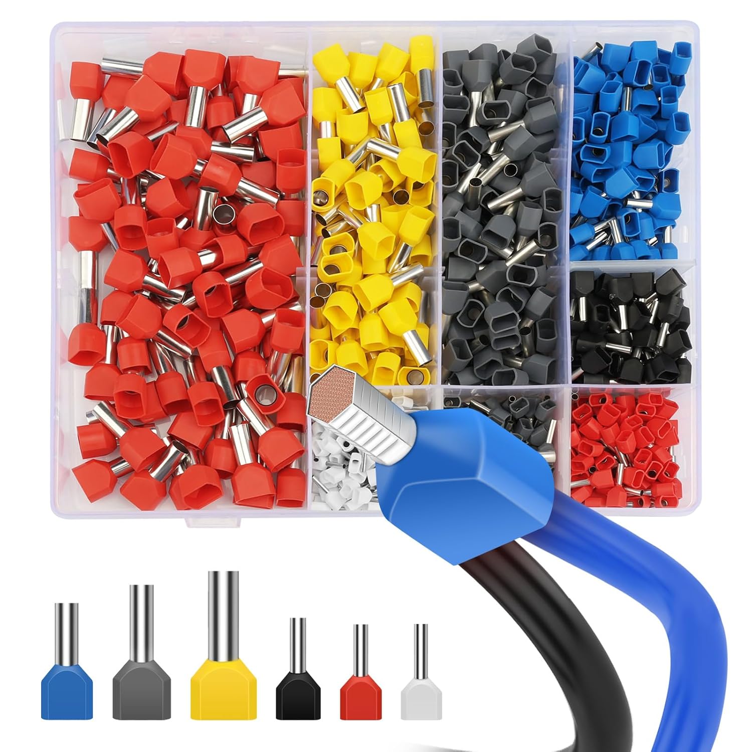 Lot d’embouts de câblage double 0,5 à 10 mm²