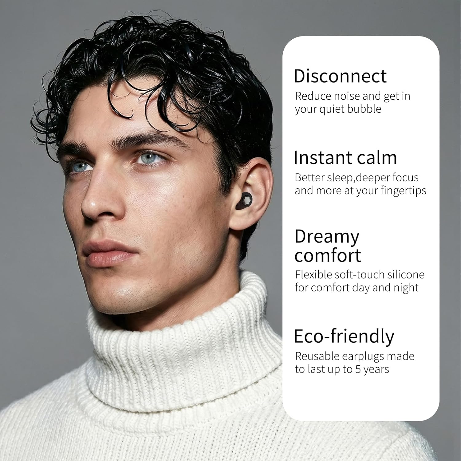 Thumbnail 4 de GAGAAL Ear Plugs for Sleeping 45dB Noise Cancelling – Ultra-Comfortable Reusable Silicone Ear Plugs