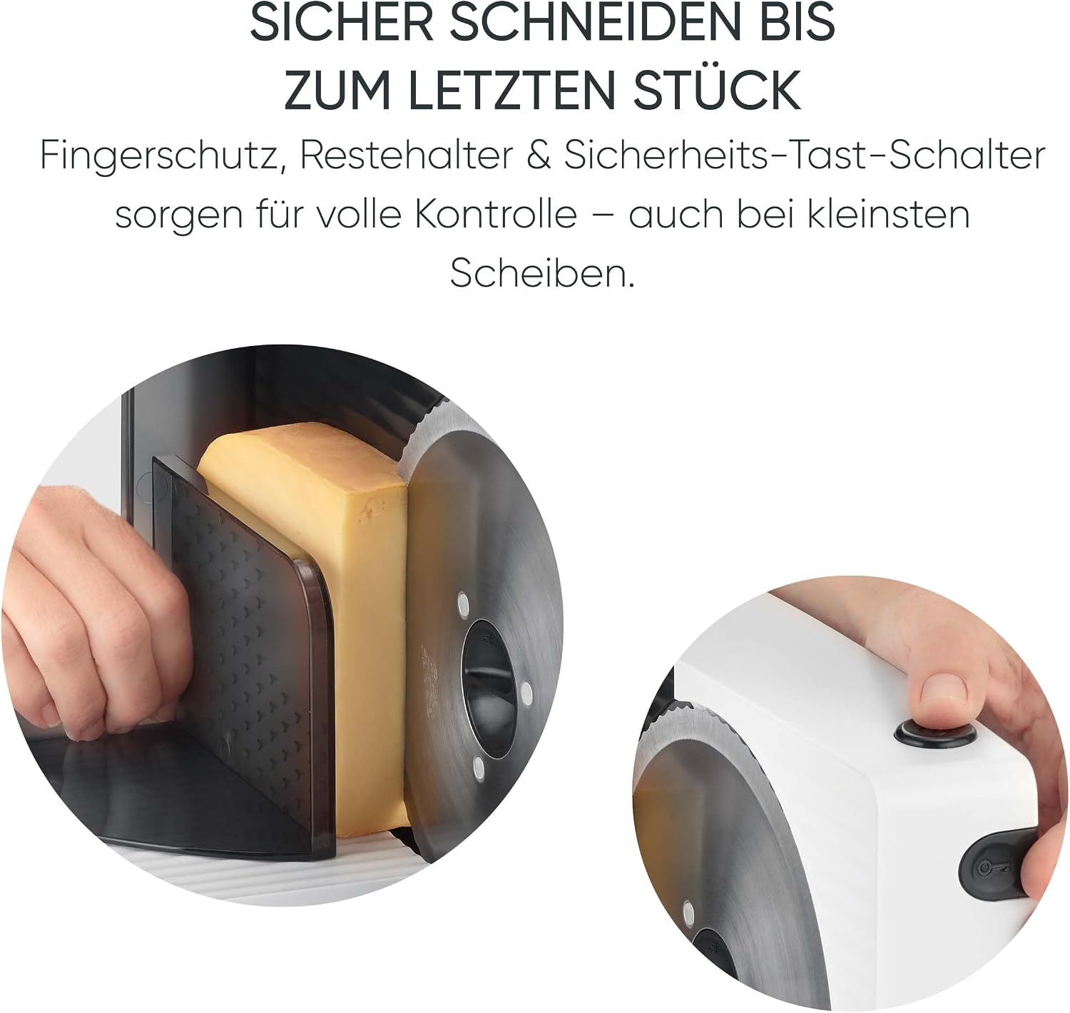 Detalle 2 de Severin Allesschneider AS 3912 – Vielseitige Brot-, Aufschnitt- und Käse-Scheibe mit stufenloser Schnittstärke