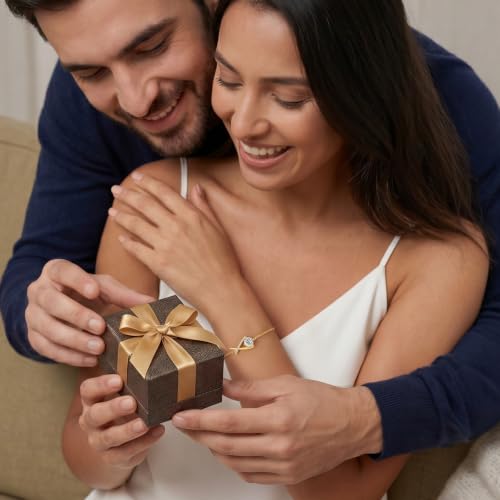 Detalle de CDE Infinity Bracelets for Women Birthstone Bracelet with 14K Gold Plated
