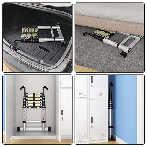 Thumbnail 5 de MYHMCT Telescopic Ladder 3.8M Aluminium Loft Ladder with Hooks