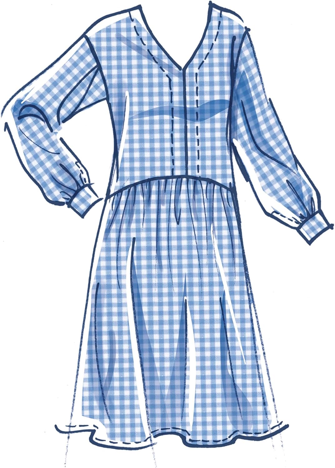 Detalle de McCall's M8281A Misses Dress A: A practical knit-to-flow pattern for everyday elegance