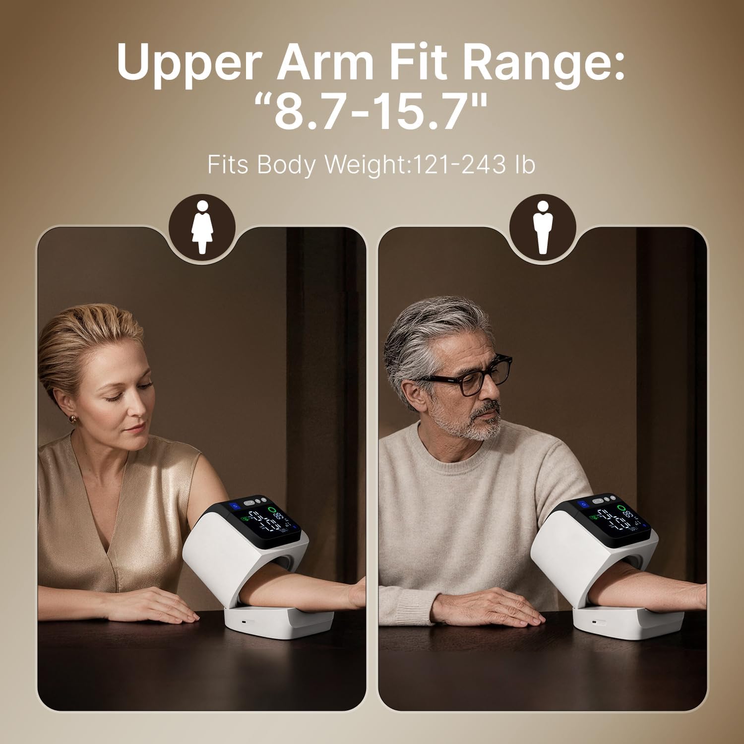 Thumbnail 3 de ZDEER U90B PLUS Upper Arm Blood Pressure Monitor, No-Wrap Cuff