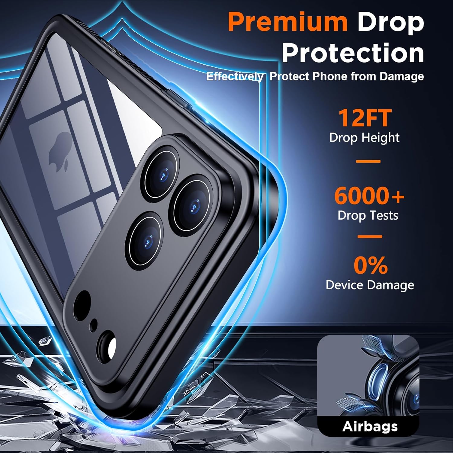 Thumbnail 3 de SPIDERCASE for iPhone 17 Pro Case: Waterproof, Full Body Protection with Built-in Lens & Screen Protector