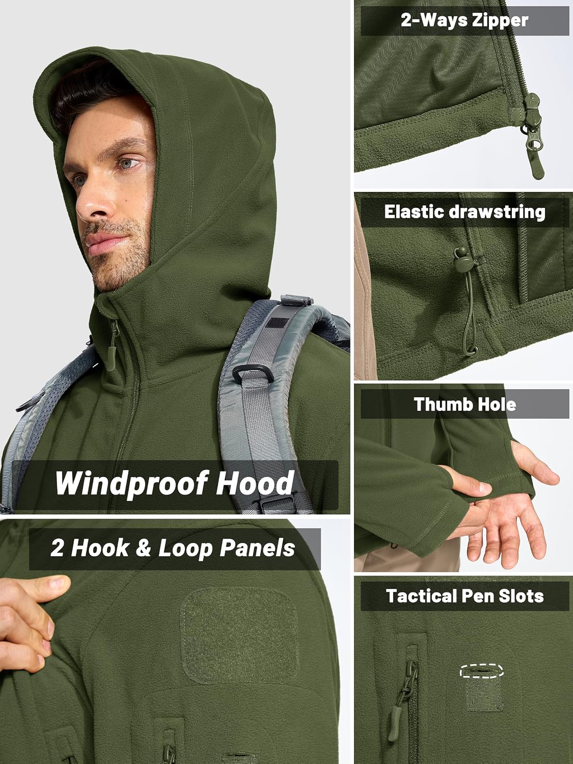 Thumbnail 5 de TACVASEN Windproof Fleece Jacket
