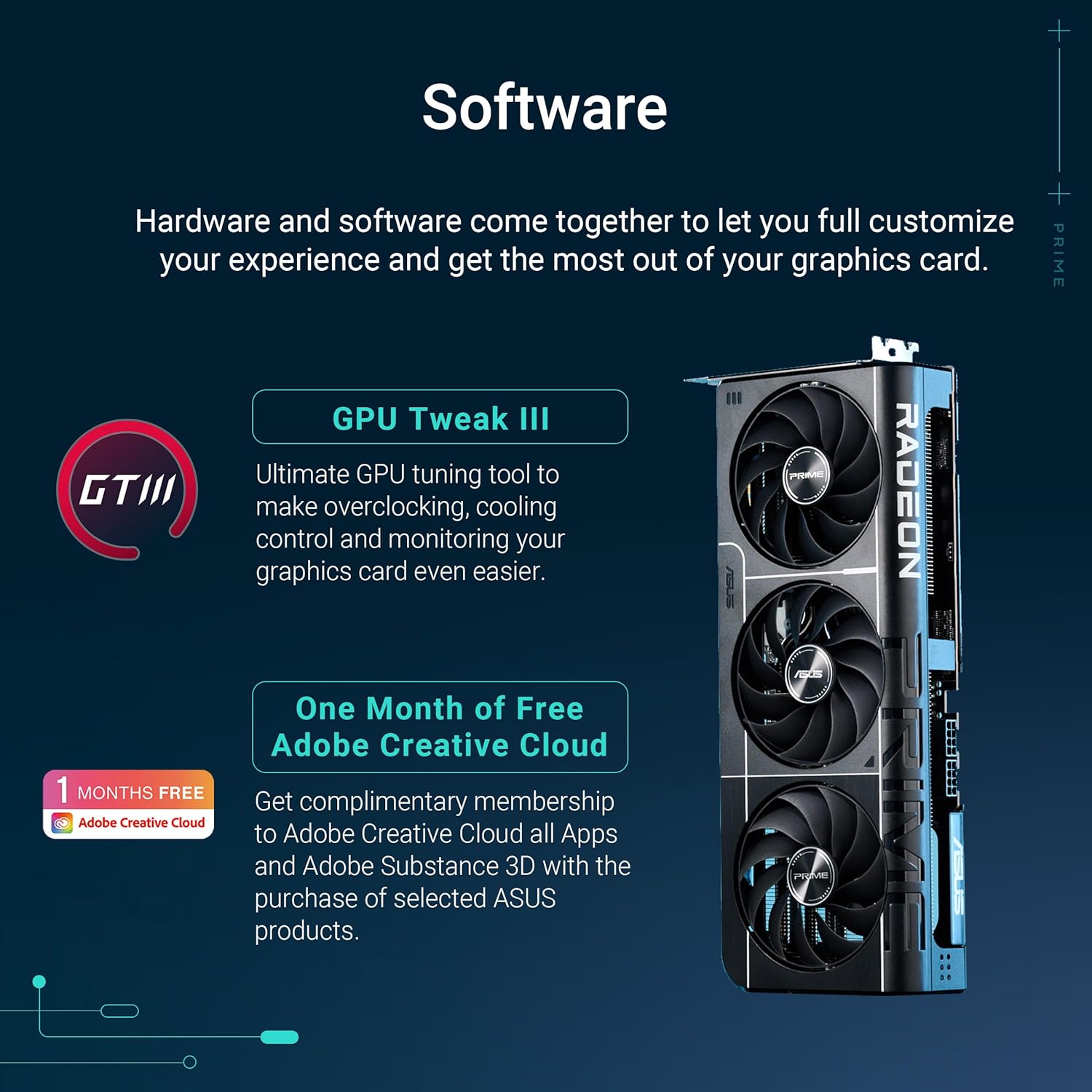 Thumbnail 6 de ASUS Prime Radeon RX 9070 OC Edition 16GB GDDR6 EVO – Gaming-Grafikkarte mit PCIe 5.0 und 3x DisplayPort 2.1a