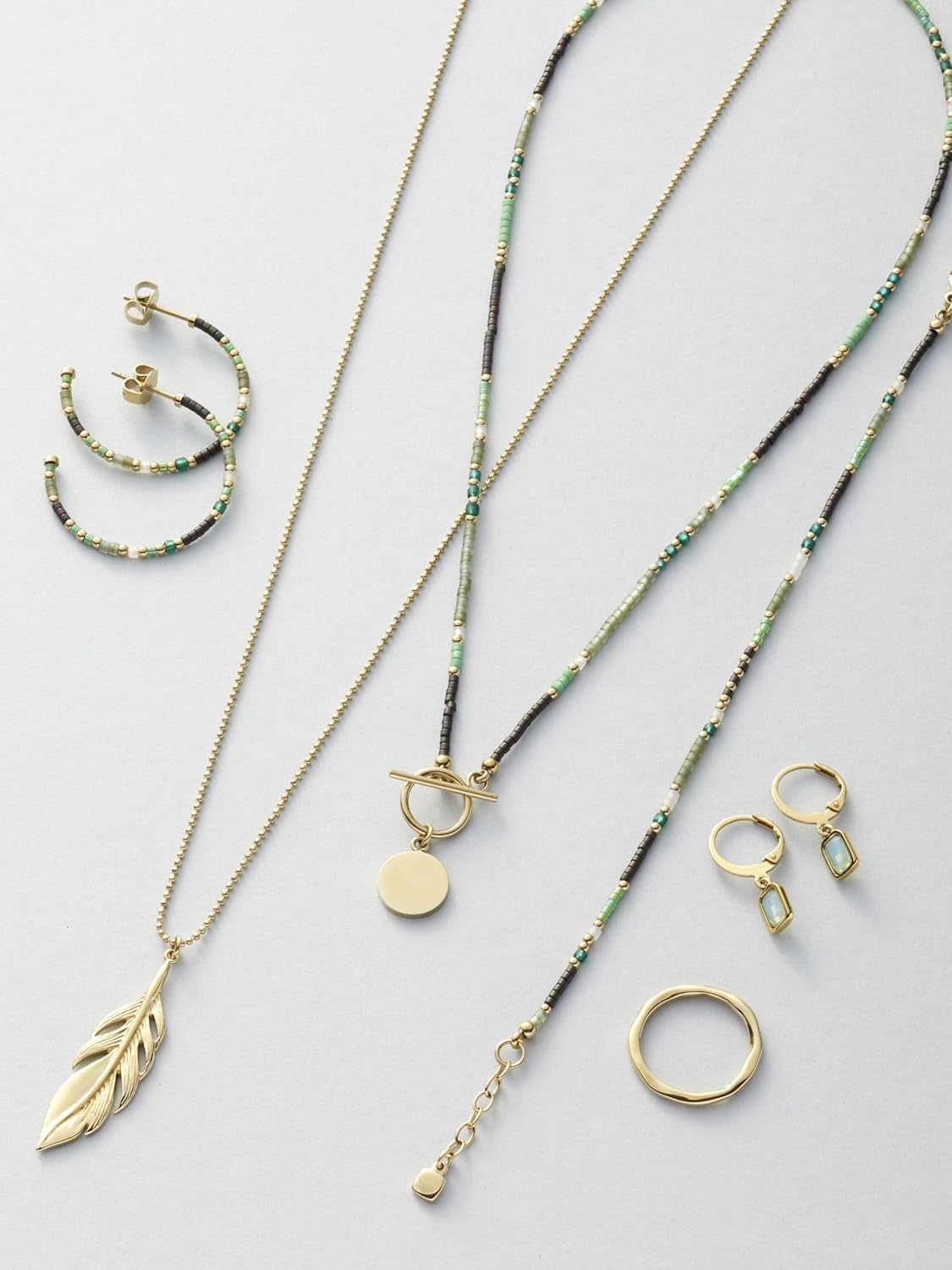 Detalle 2 de JEWELS BY LEONARDO Ohrhänger Ciao Sofia – 1 Paar, goldfarbene Edelstahl-Ohrringe mit mintgrünem Glaskristall