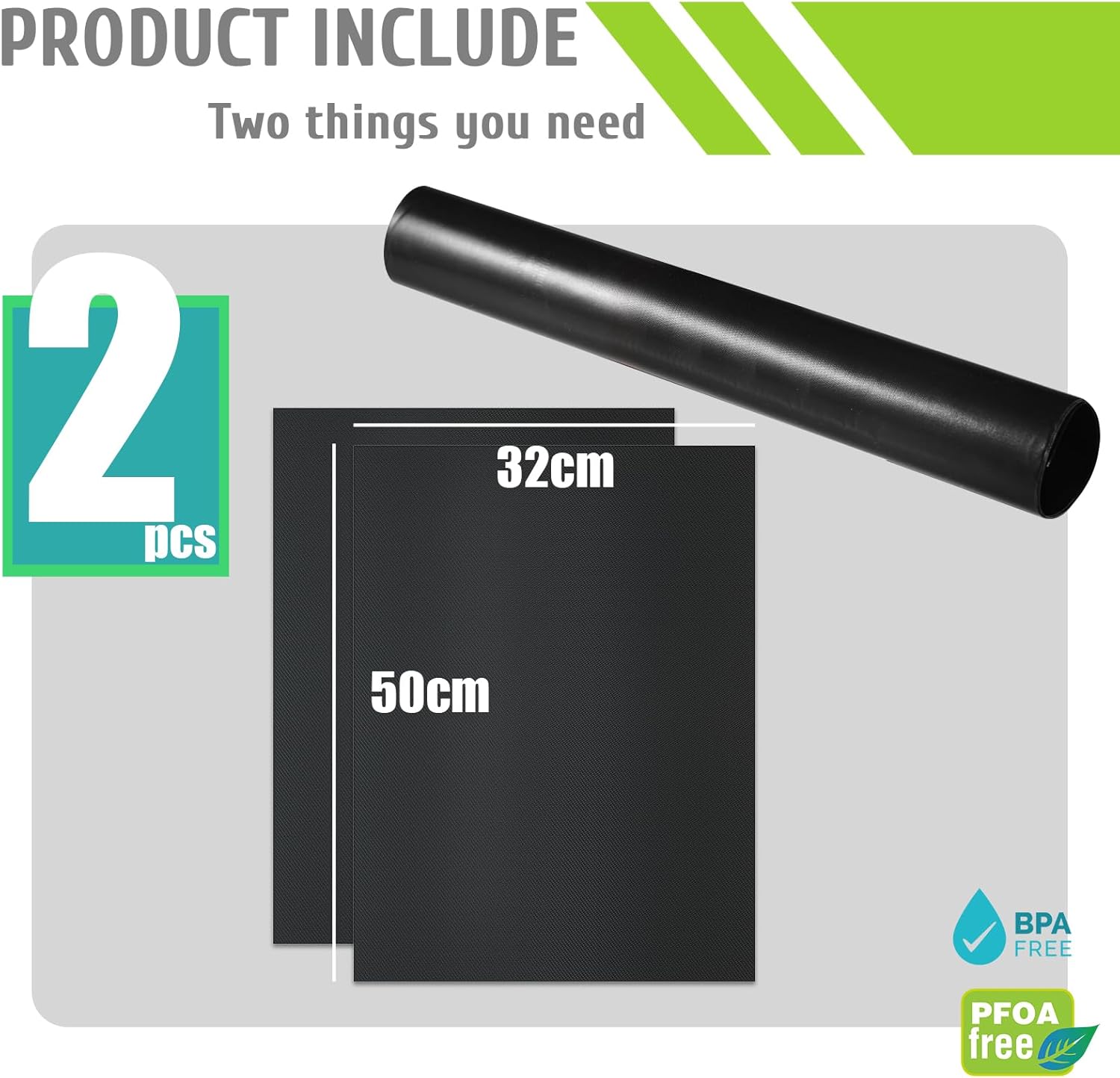 Thumbnail 6 de KitchenRaku Lot de 2 tapis de barbecue 32 x 50 cm
