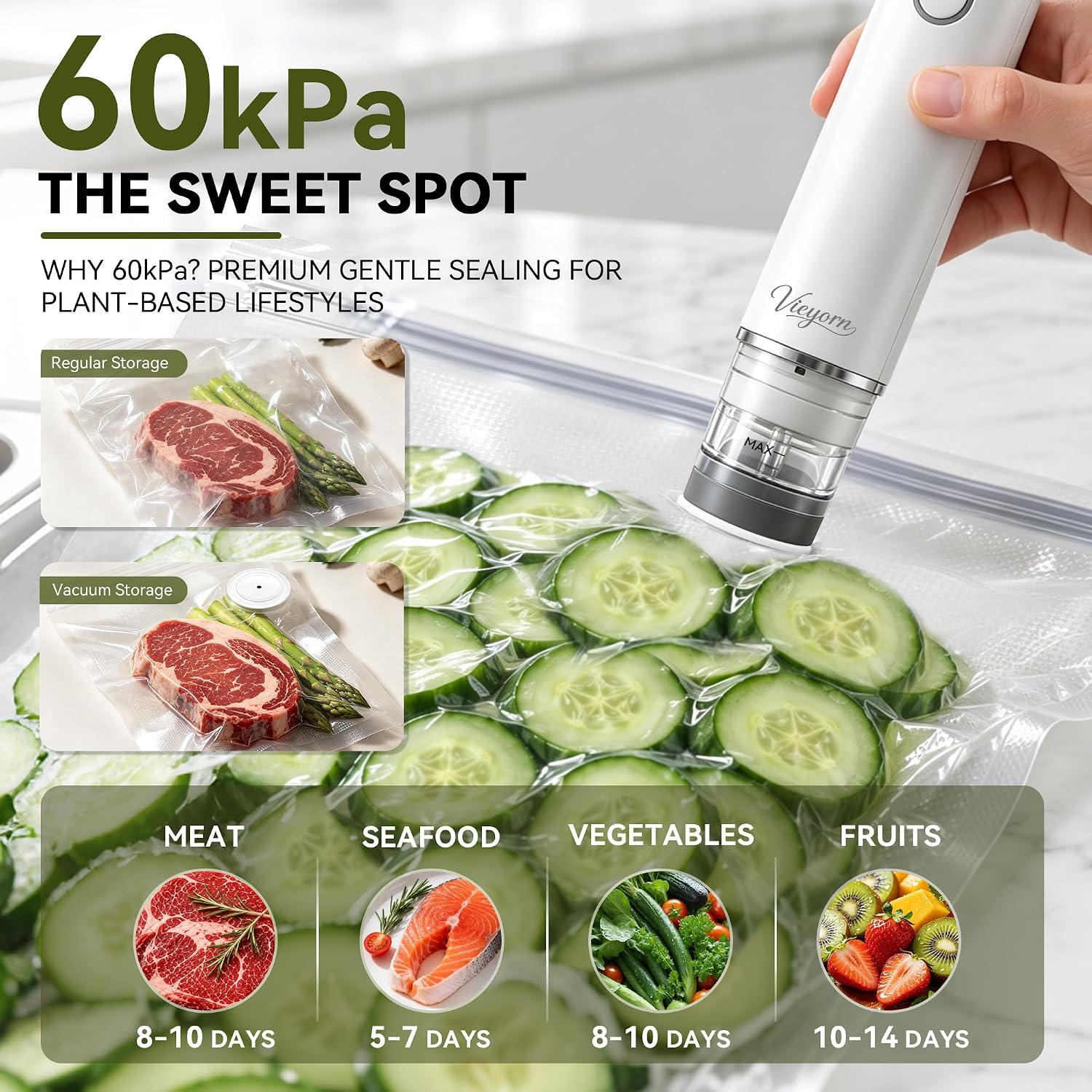 Thumbnail 2 de Vieyorn Food Vacuum Sealer Compact