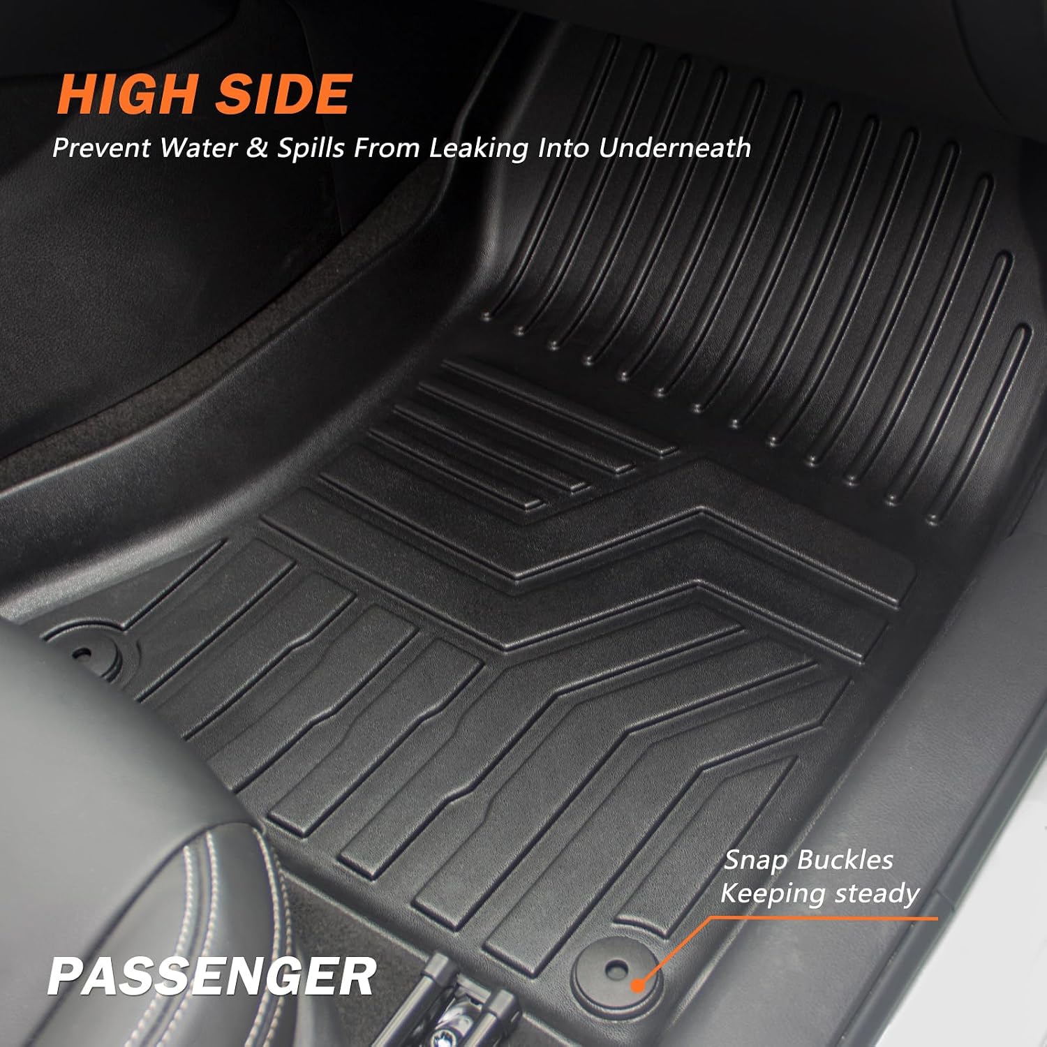 Thumbnail 3 de KUST Custom Fit Floor Mats for 2019-2026 Nissan Altima (All Models) — All-Weather TPE Mats, Front & Rear