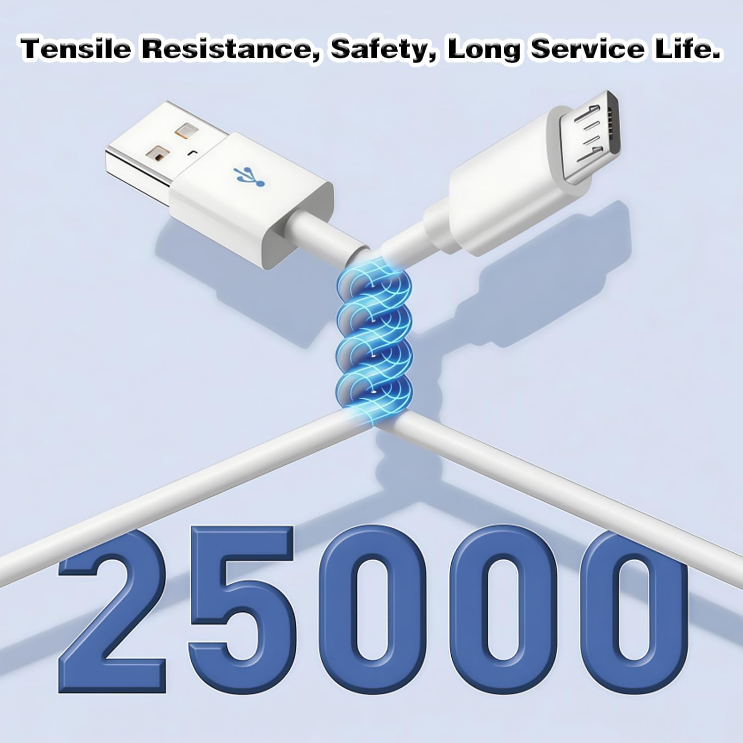 Detalle de Micro USB Cable for Old Android Phones (USB A to Micro-USB) 1.5m Charging Cable
