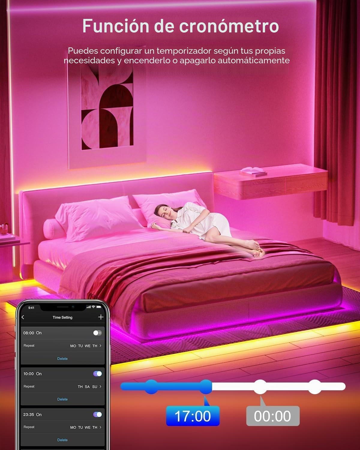 Detalle 2 de Mexllex Tiras LED RGB 30 m con mando