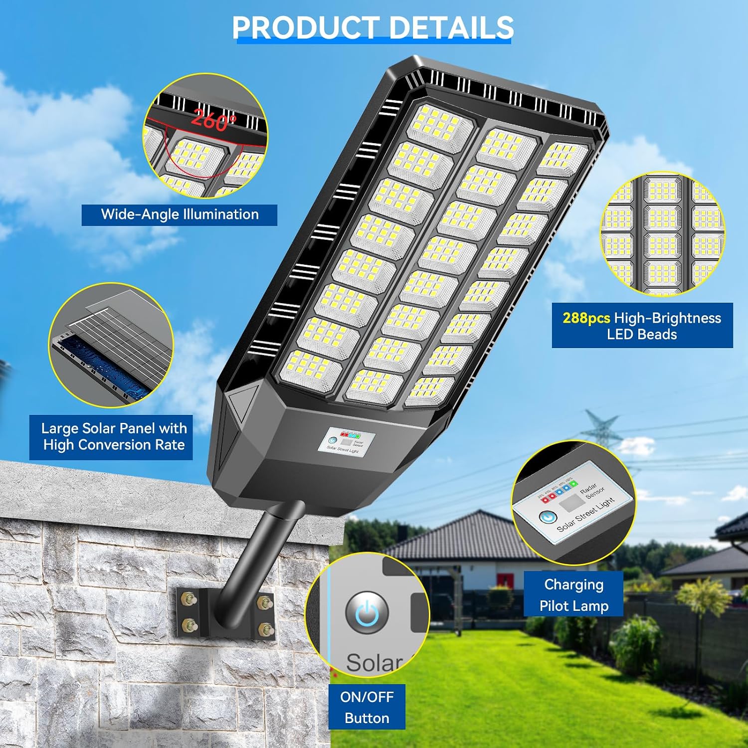 Thumbnail 2 de Adewalk Lampione solare LED 2000 W