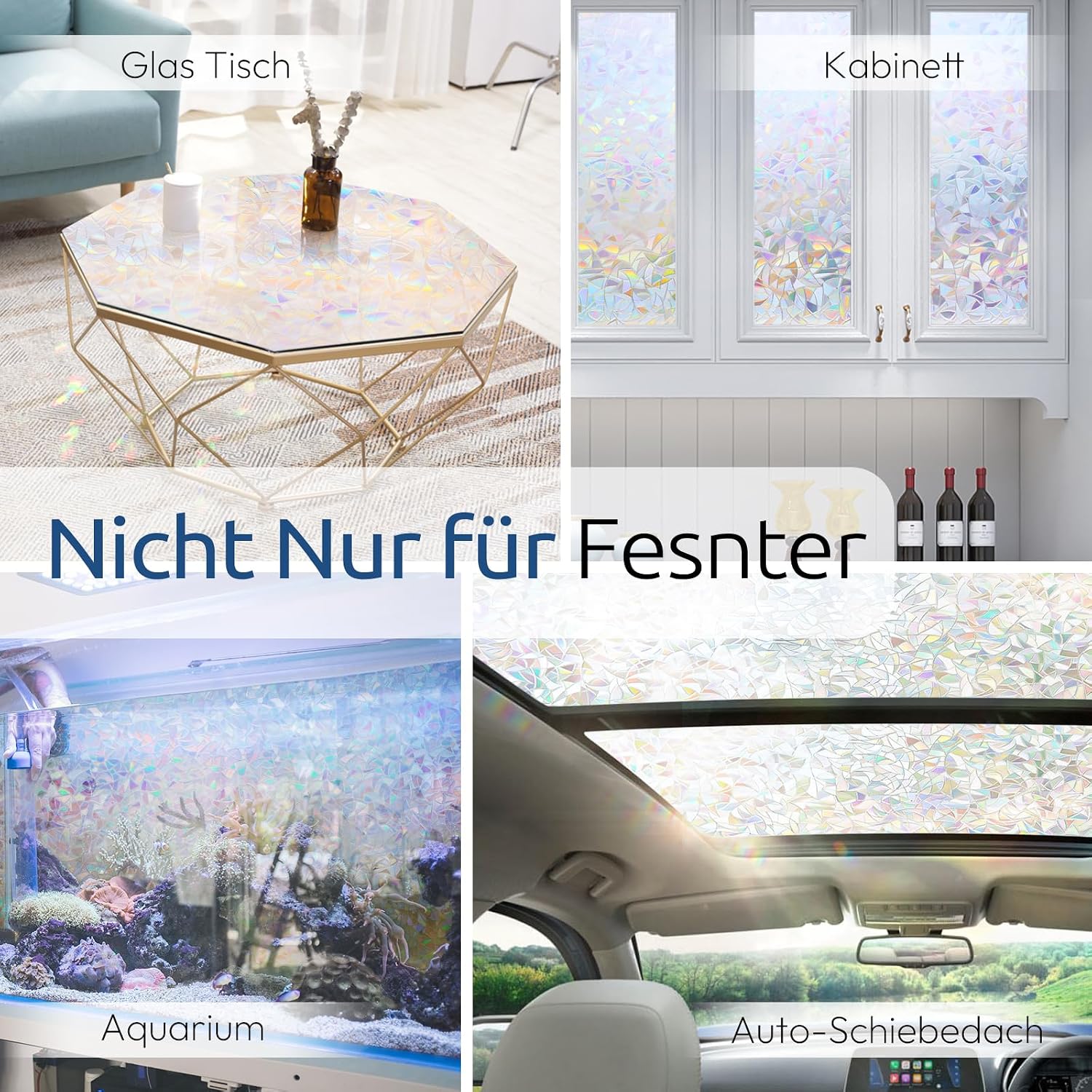 Thumbnail 6 de rabbitgoo Fensterfolie Regenbogen Blickdicht 44,5x200
