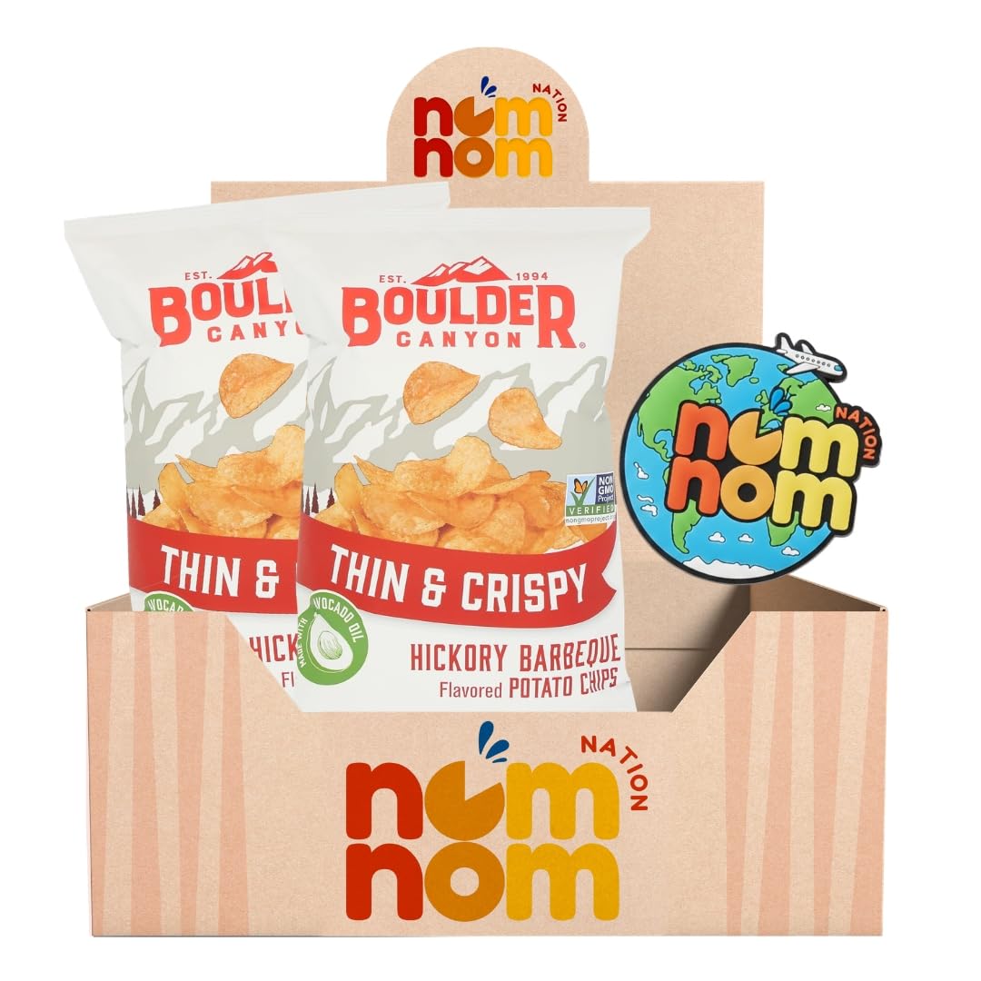 Detalle de NomNom Nation Smoky BBQ Potato Chips, 2-Pack of 6 oz Bags