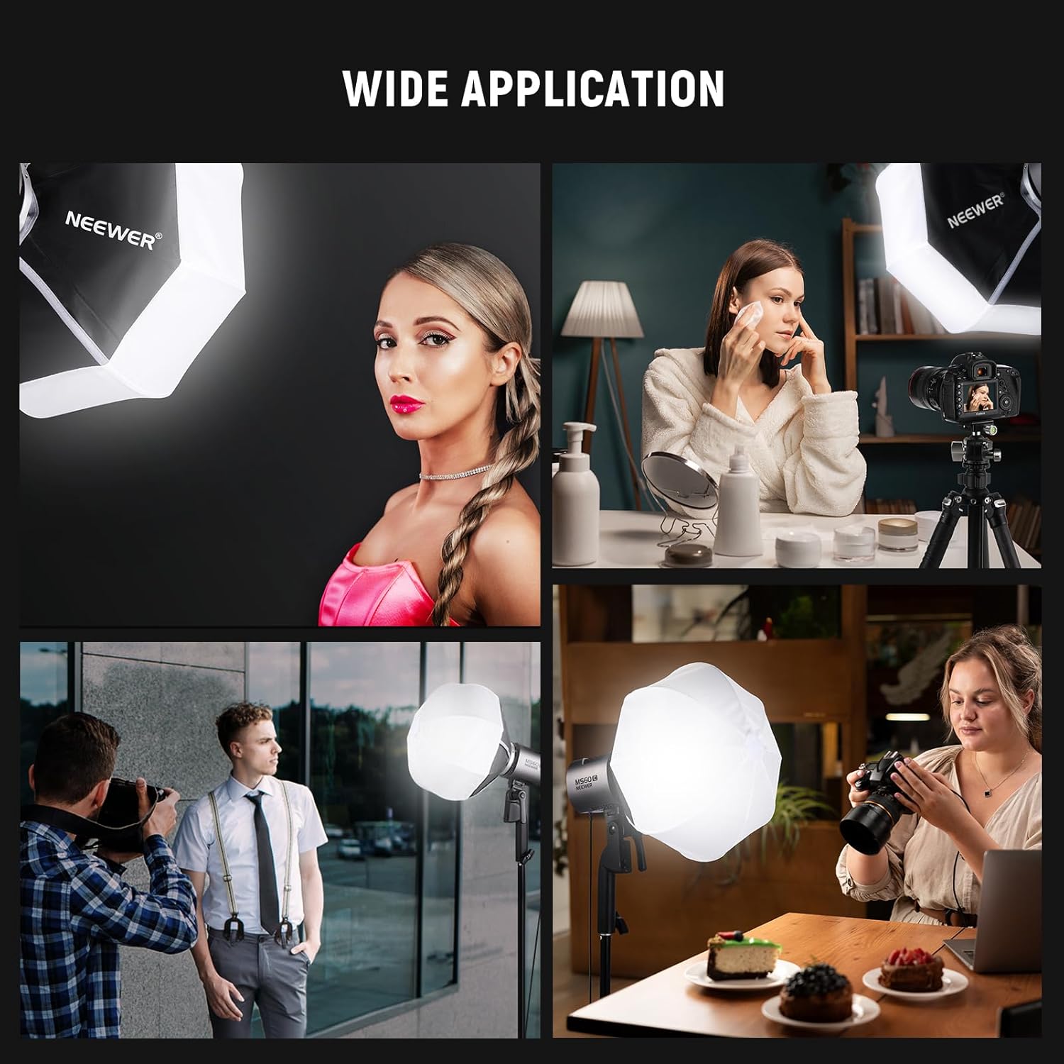 Thumbnail 6 de NEEWER 12"/30cm Lantern Softbox (NEEWER mount) – NS6L mini soft diffuser for MS60/150 LED lights