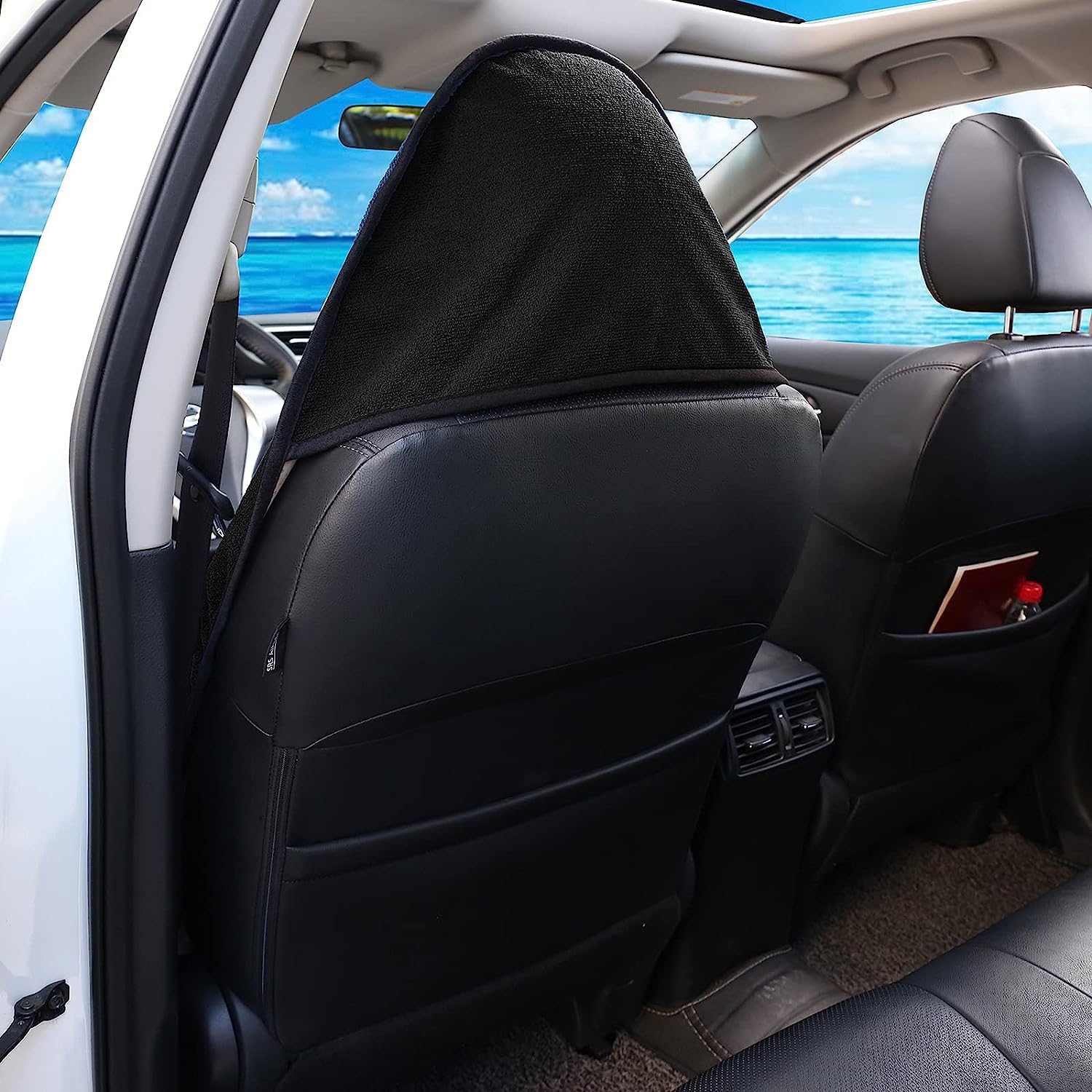 Thumbnail 2 de Leader Accessories Sweat Towel Seat Cover – Waterproof, Non-Slip, Universal Front Seat (Black)