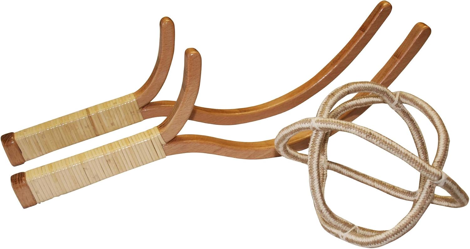 Detalle de Schildkröt Schildköt Ogo Sport Classic Set – 2 Jabbit Schleudern aus Bucheholz mit Gitter-Ball Ø 15 cm