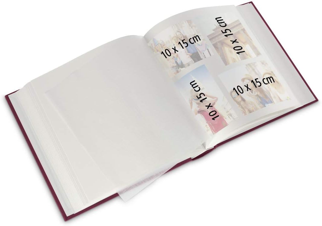 Detalle de Hama Jumbo Album (Linen Look) – Wine red, Universal photo album