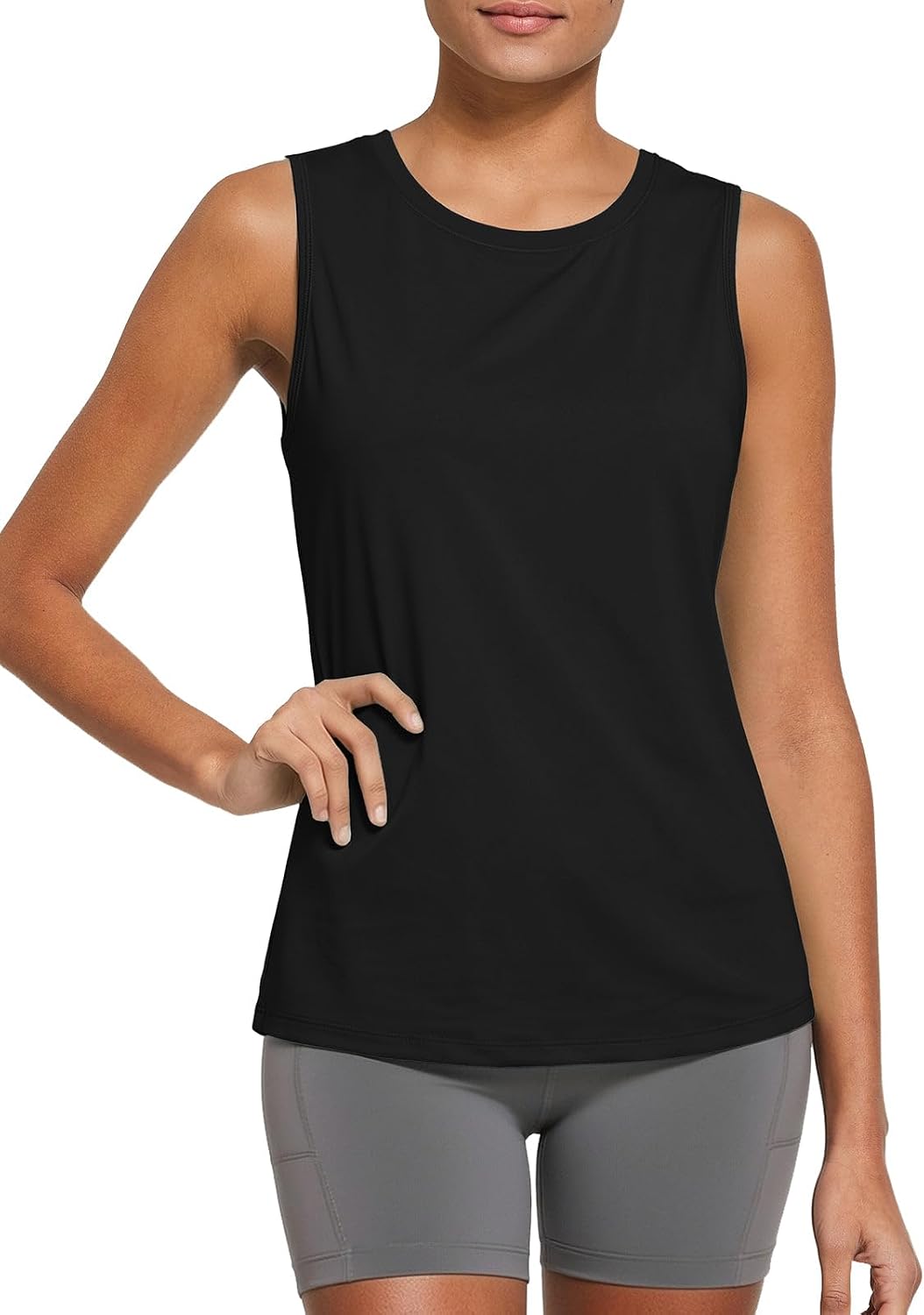 Detalle 2 de baleaf Women’s Sleeveless Workout Tank Tops for Running, Yoga & Gym (Cool-Dry, 4-Way Stretch)