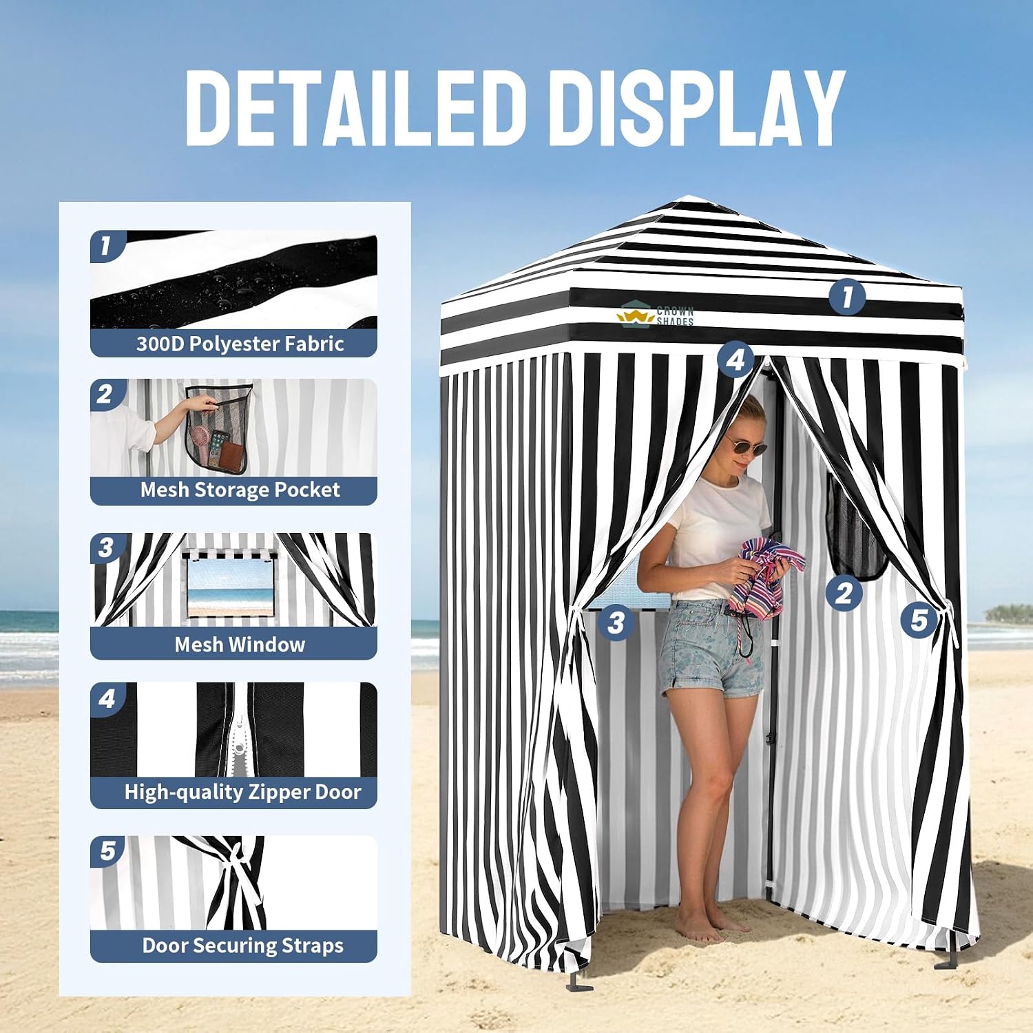 Detalle de CROWN SHADES Pop-Up Changing Tent 4x4