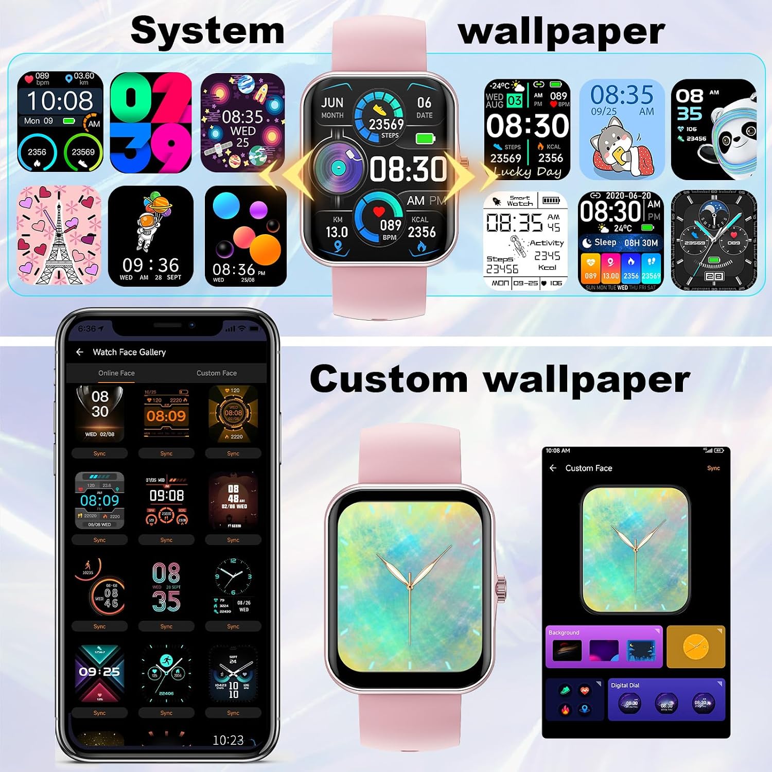 Thumbnail 6 de PTHTECHUS Smartwatch Kids S80K-Black: Orologio Fitness 1.69" con Contapassi, Notifiche e 25 Modalità Sportive