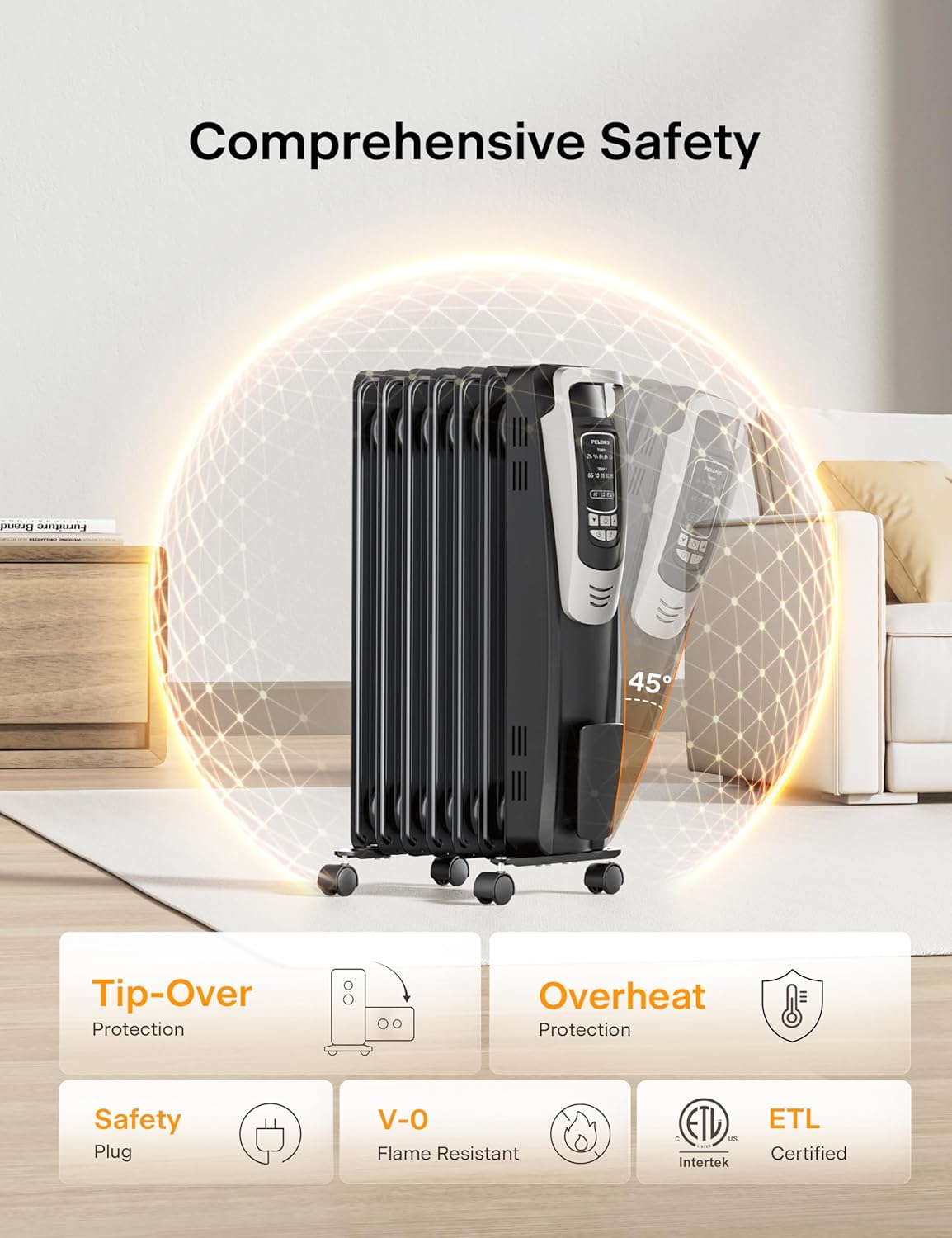 Thumbnail 5 de PELONIS Radiator Heater 5-Setting Silent Heater