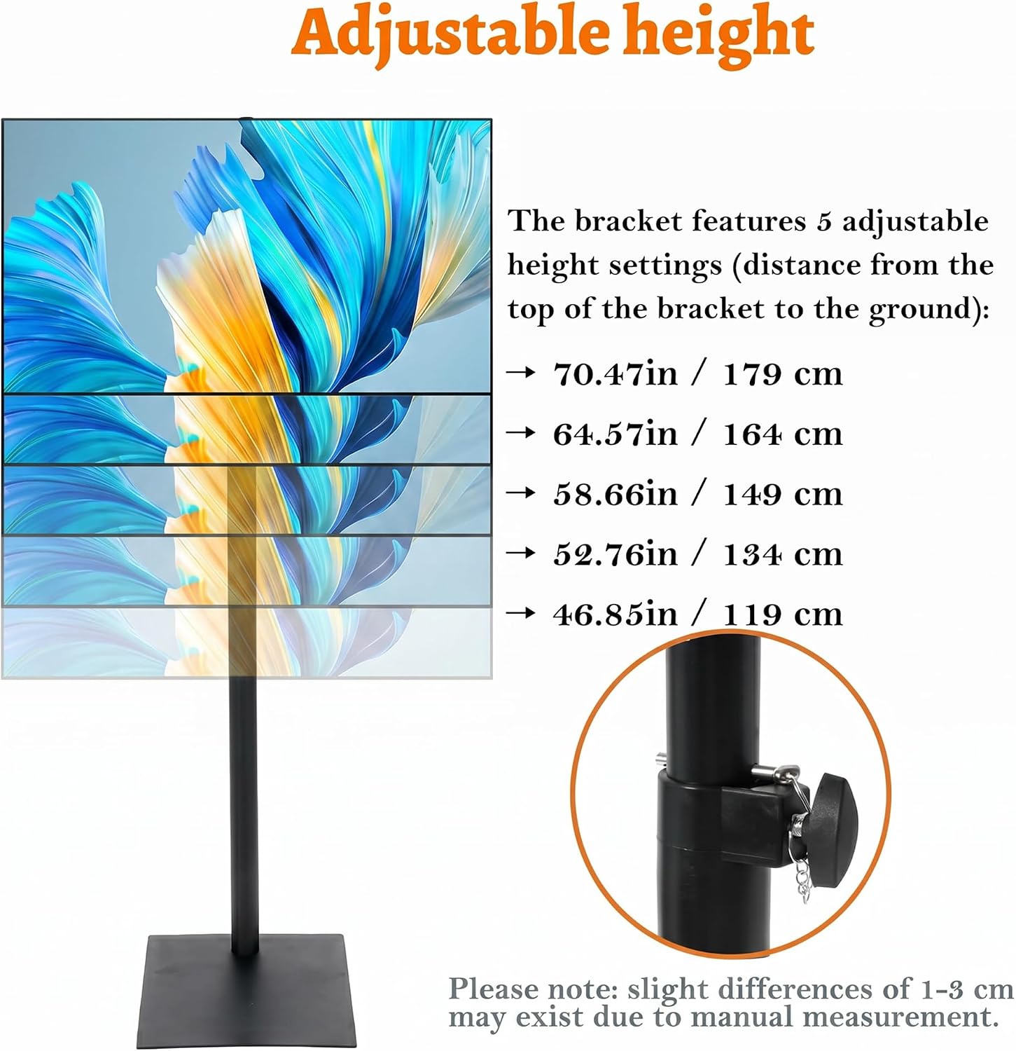Thumbnail 5 de Suuiwau Universal Swivel Floor TV Stand 14–43in