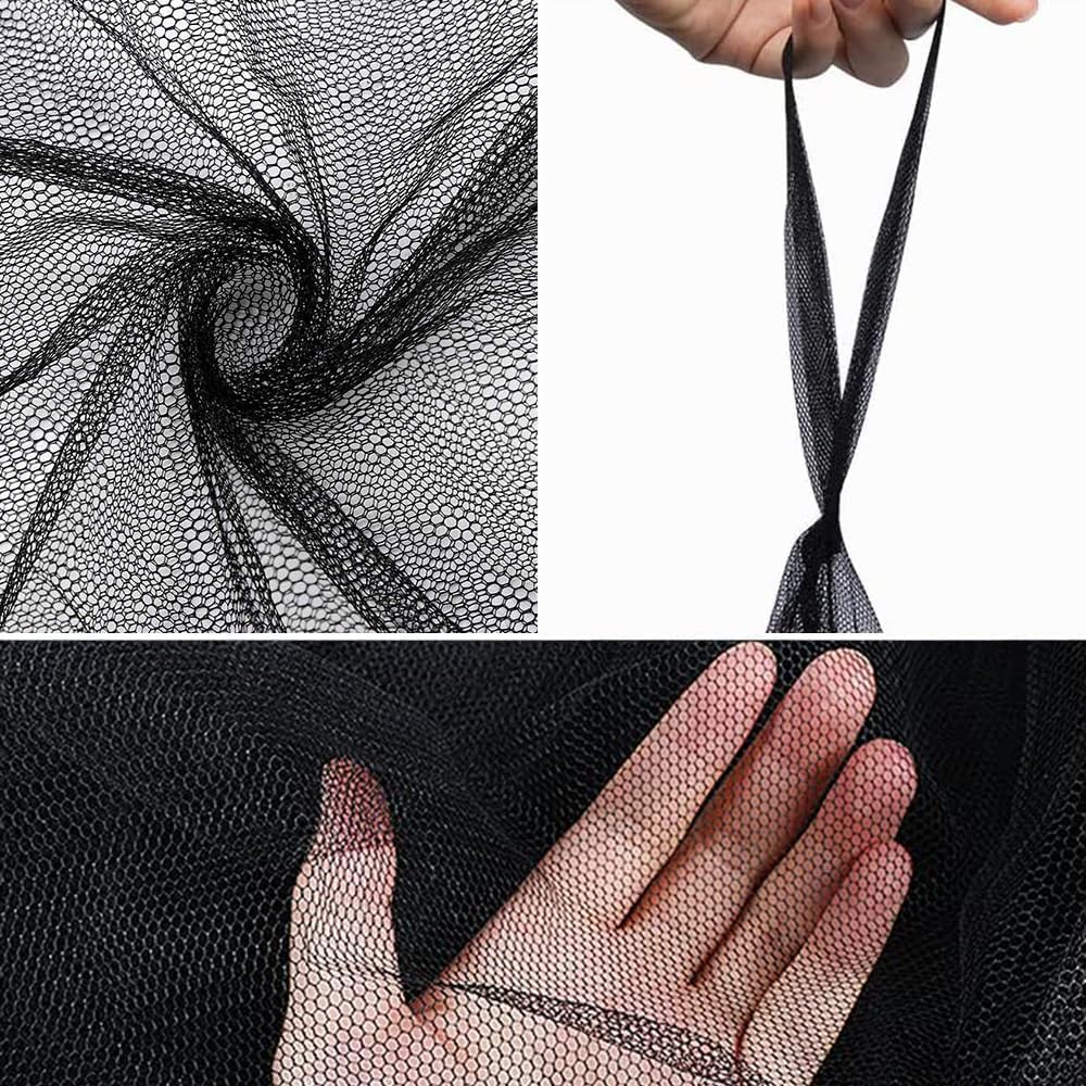 Detalle 2 de Aoreun S-black WZ muggennet voor tweepersoonsbed, zwart polyester, 240 x 210 x 190 cm