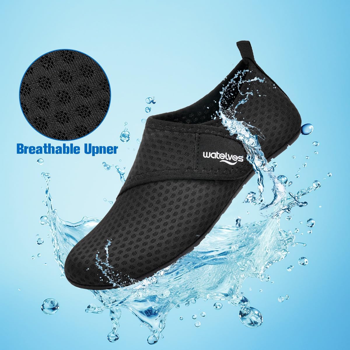 Thumbnail 1 de WateLves Chaussures d’eau antidérapantes à séchage rapide, natation/plage (unisexe)