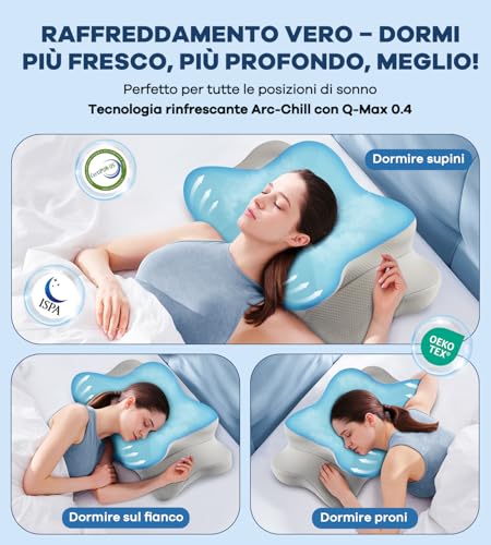 Thumbnail 6 de DONAMA Cuscino Cervicale Memory Foam Ergonomico 2 Altezze Rinfrescante