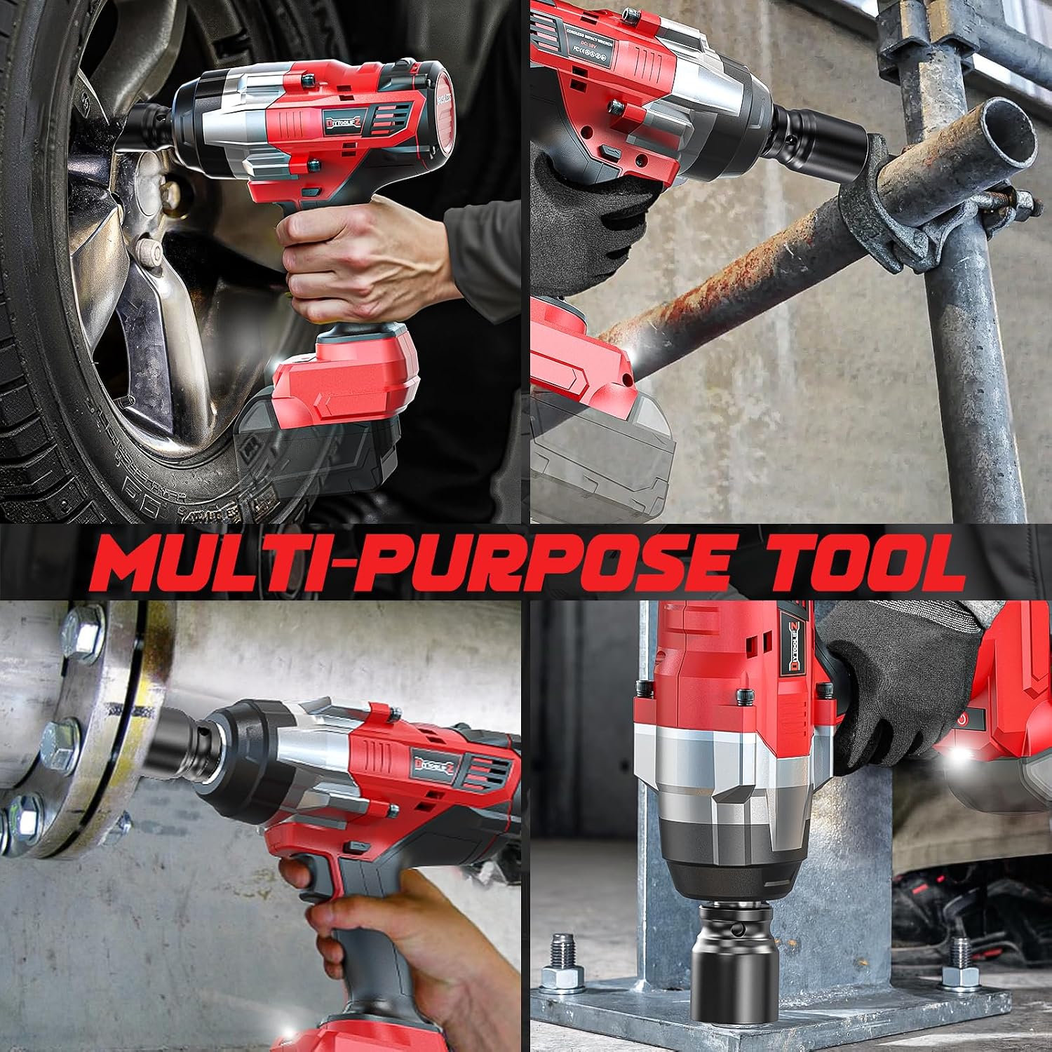 Thumbnail 6 de DIYtoolifz 3/4" Cordless Impact Wrench for Milwaukee 18V (Bare Tool) – 1850 FT-LBS Torque